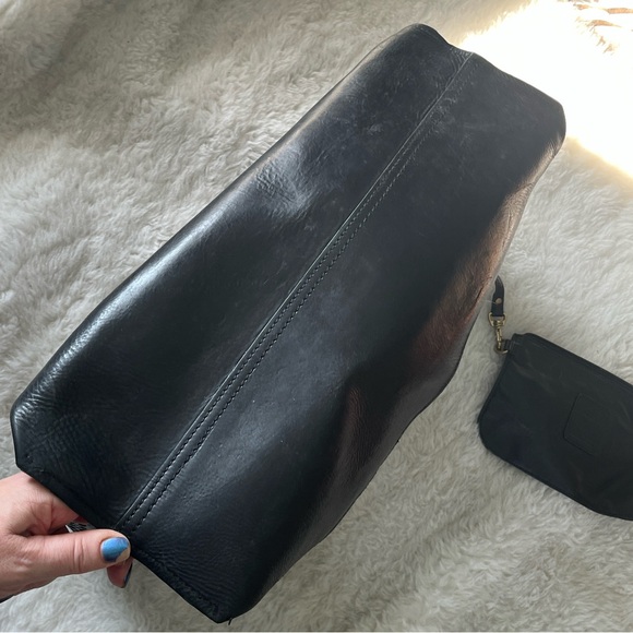 Frye Black perforated leather Tote Bag with Pouch - Picture 7 of 16